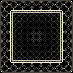 Obraz premium Fashion Design Print With Geometric Pattern. Vector Illustration. Black silver color