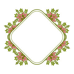 Vector illustration floral frame for invitation template hand drawn