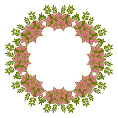 Fototapeta premium Vector illustration floral frame for invitation template hand drawn
