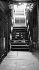 stairway steps on underground urban streets