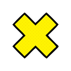 Obraz premium comic book style cartoon multiplication symbol