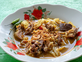 The Most Popular Traditional Beef Tongue Curry Soup with Coconut Sauce