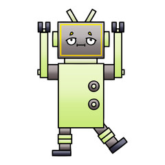 gradient shaded cartoon robot