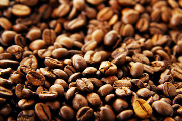 Coffee beans texture background