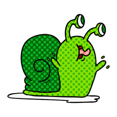 cartoon of a slimy snail