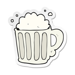 sticker of a cartoon beer