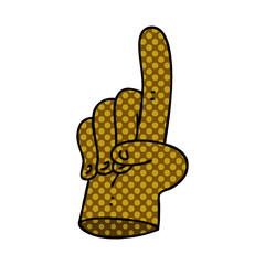 pointing finger quirky comic book style cartoon