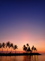 Obraz na płótnie Canvas Beautiful sunset with vivid colors above. 