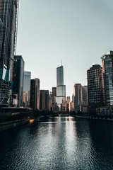 Naklejka premium rzeka chicago