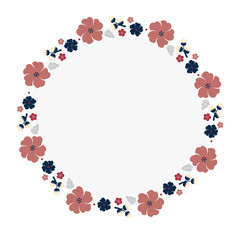 Japanese flowers frame