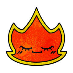 retro grunge texture cartoon fire