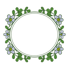 Vector illustration violet wreath frames for greeting card hand drawn