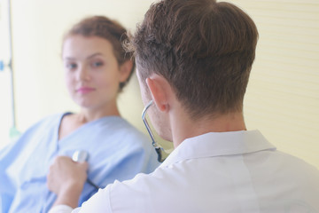 Fototapeta premium The doctor is checking the patient.