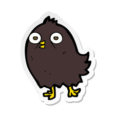 sticker of a funny cartoon bird