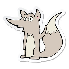 Obraz na płótnie Canvas sticker of a cartoon wolf