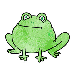 quirky hand drawn cartoon frog