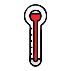 cute cartoon glass thermometer