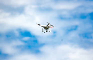 Fototapeta na wymiar Drone flying