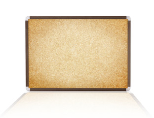 Fototapeta premium brown paper board with frame on the white background