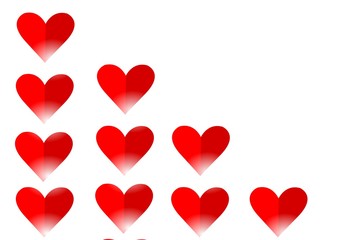 red heart background