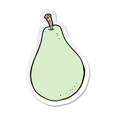sticker of a cartoon pear