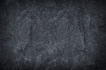 Dark grey black slate stone background or texture.