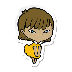 sticker of a cartoon woman