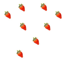 strawberry pattern on white background