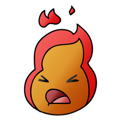 gradient cartoon kawaii cute fire flame