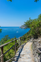Fototapeta na wymiar Italy, Cinque Terre, Corniglia, a bridge over a body of water