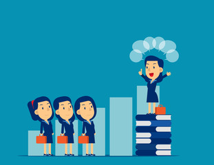 Leader speaking to colleague.  Concept cute business vector illustration, Professional, Communication.