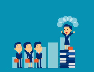 Leader speaking to colleague.  Concept cute business vector illustration, Professional, Communication.
