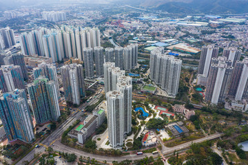 Naklejka na ściany i meble Hong Kong residential city