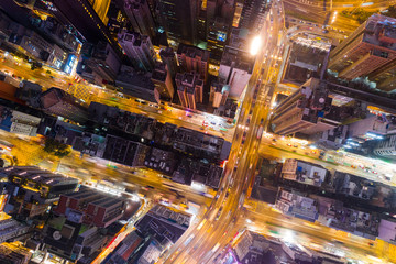 Top down view of Hong Kong building