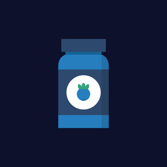 blueberry jam vector icon