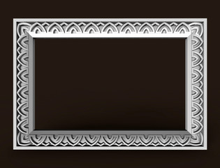 golden frame on a black background