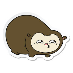 sticker of a cartoon wombat