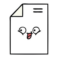 cute cartoon sheet of paper