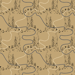 Seamless geometric pattern with chains, ropes and leopard silhouettes. Perfect for gifts, fabric, scrapbooking, fashion and home decor.