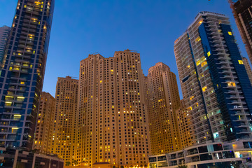 Fototapeta na wymiar District downtown. View of the beautiful modern high-rise buildings.