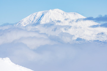 Washington State Volcanoes in Winter 