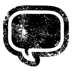 speech bubble distressed icon
