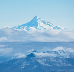 Washington State Volcanoes in Winter 