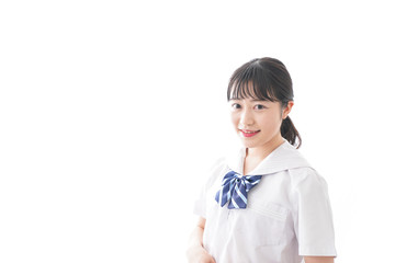 笑顔の若い学生