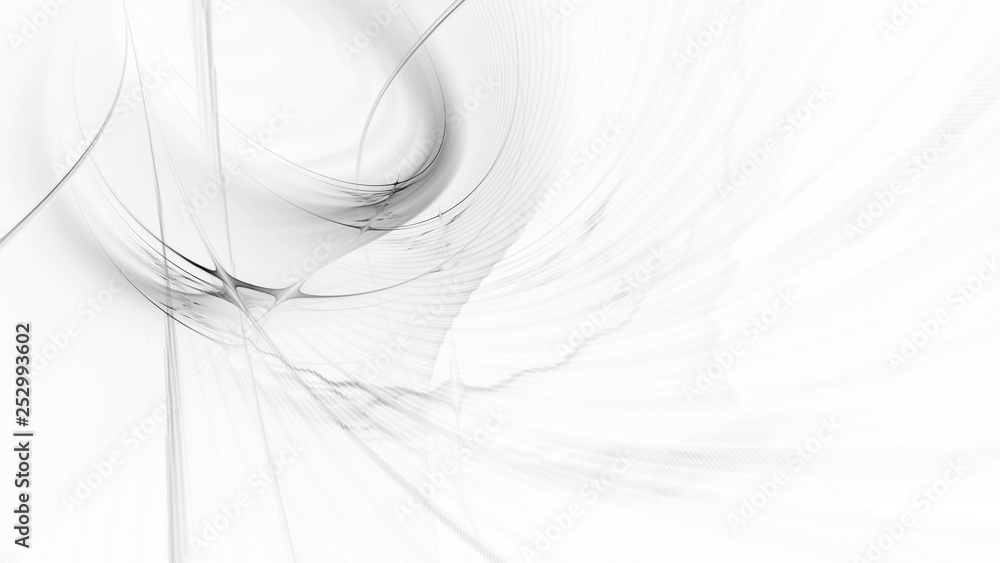 Poster abstract white background texture. dynamic curves ands blurs pattern. detailed fractal graphics. sci