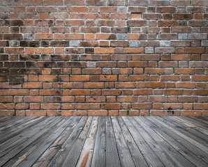 old room with brick wall