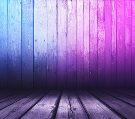 interior with neon lights