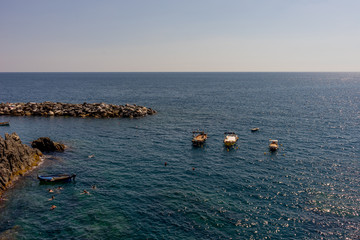 Italy, Cinque Terre, Manarola, a large body of water