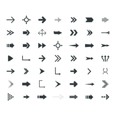 direction arrows icons set. road signs icons set. Vector illustration