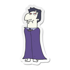 sticker of a cartoon vampire